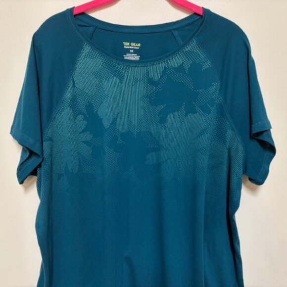 TEK GEAR ESSENTIAL GEAR WOMENS DEEP TEAL TEE. SZ. 1X - Picture 3 of 4